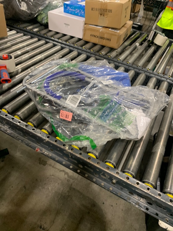 Photo 1 of dbest products Trolley Dolly Blue Foldable Shopping cart for Groceries with Wheels and Removable Bag and Rolling Personal Handtruck, Standard