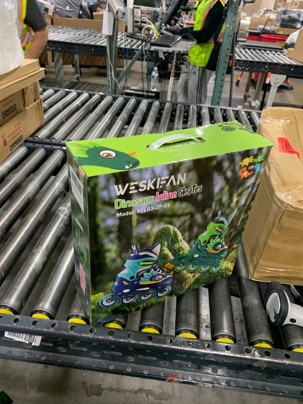 Photo 1 of Dino Kids Inline Skates for Boys Girls,WESKIFAN Dinosaur Blades Skates with Shiny Light up Wheels&Adjustable Ages 6-8-12 Year Old, Men Roller Skates for Birthday Xmas Gifts Toys, Patines para Niñas