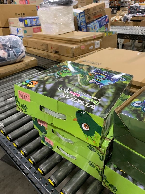 Photo 1 of Dino Kids Inline Skates for Boys Girls,WESKIFAN Dinosaur Blades Skates with Shiny Light up Wheels&Adjustable Ages 6-8-12 Year Old, Men Roller Skates for Birthday Xmas Gifts Toys, Patines para Niñas