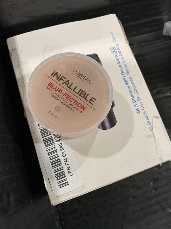 Photo 1 of L'Oreal Paris Infallible Blur-fection Longwear Loose Setting Powder, Blurring Face Powder With Up to 24HRs of Wear, Translucent Medium Deep, 1 Kit