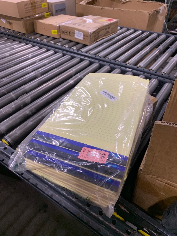 Photo 1 of WritePads 8.5"x14" Legal Pads,Wide Ruled,Canary Paper,12 Pack,50 Sheets Per Writing Pad,Micro perforated Writing Pad,BL-LCY50W-12PAD