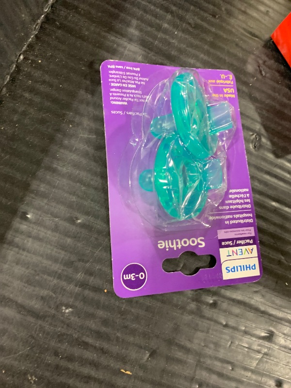 Photo 1 of Philips Avent Soothie Orthodontic Baby Pacifiers, 100% Silicone Pacifiers, One Piece, BPA-Free, for Babies 0-3 Months, Green, 4 Pack, Model SCF190/41