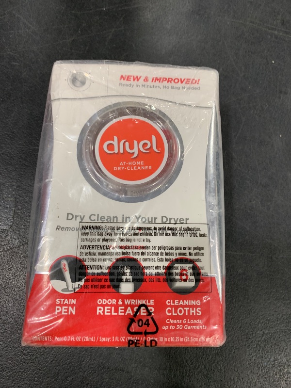 Photo 1 of Dryel At-Home Dry Cleaning Starter Kit With Bag, Breeze Clean Scent 1 kit