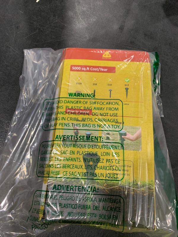 Photo 1 of Mole Repellent Solar Powered 4 Pack, Snake Vole Repellent Outdoor, IP65 Waterproof Snake Deterrent Gopher, Waterproof Sonic Mole Spikes for Lawn and Garden, Get Rid of Moles, Groundhogs, and Rodents
