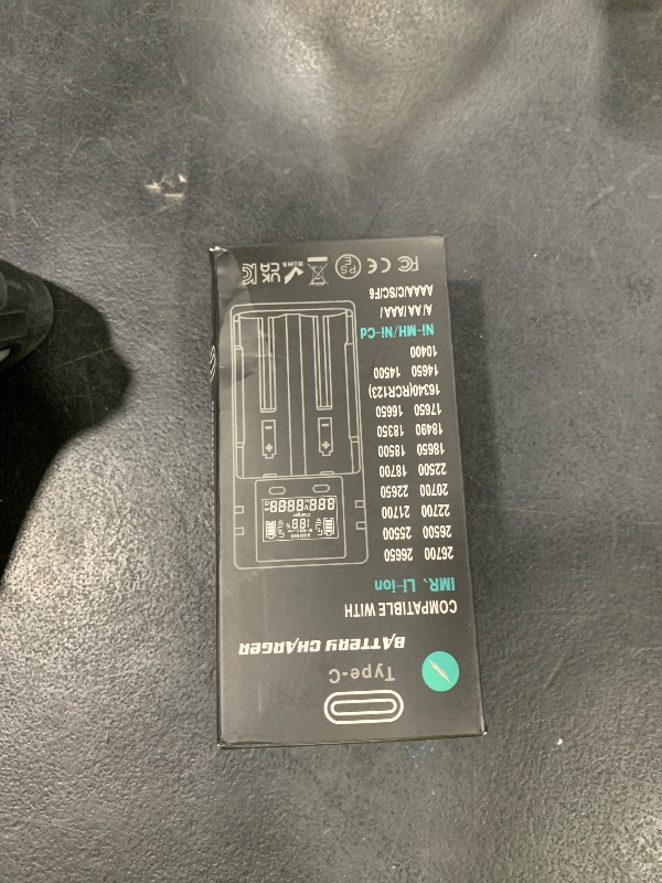 Photo 1 of 18650 Battery Charger, 2 Bay Battery Charger with Smart LCD Display Fast Charge for Rechargeable Batteries Li-ion LiFePO4 NI-MH NI-Cd AA AAA C 21700 26650 13650 16340 18350 18700 RCR123