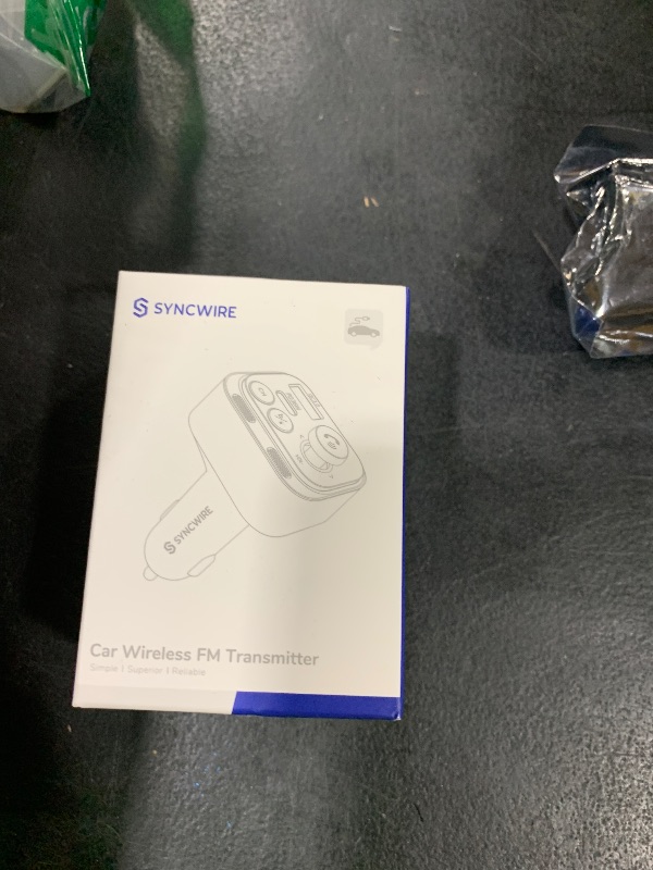 Photo 1 of Syncwire Bluetooth 5.4 FM Transmitter Car Adapter 54W (PD 36W & 18W) [Stronger Dual Mics] [Light Switch] [HiFi Bass Sound] [Fast Charging] Wireless Radio Receiver Hands-Free Calling LED Display