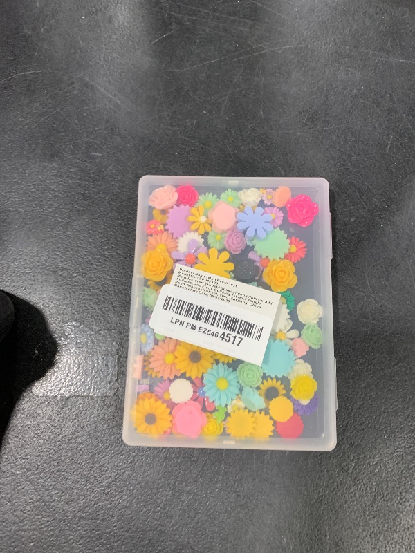 Photo 1 of 120 Pcs Mini Resin Flowers for Crafts, Cute Small Tiny Flatback Resin Flower Slime Charms Bulk for Scrapbooking DIY Dollhouse Micro Landscape Kawaii Fairy Garden Accessories Miniature Things Decor