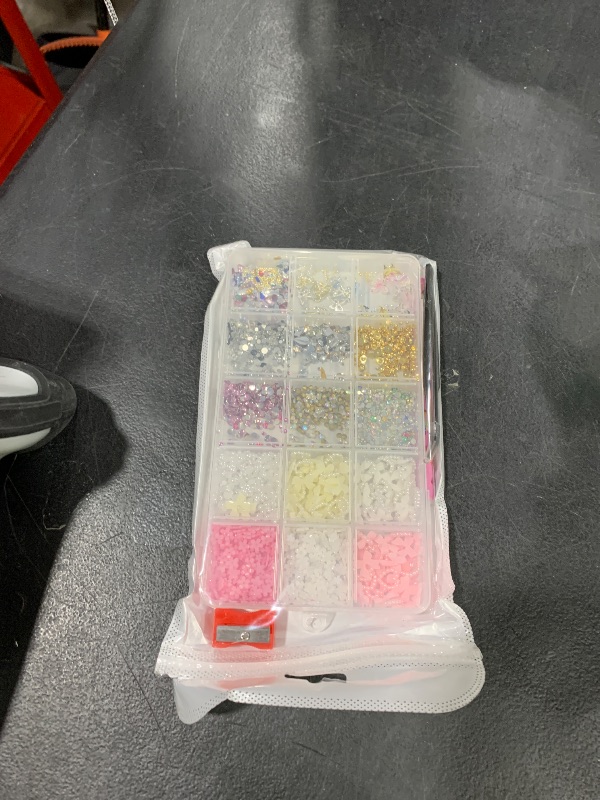 Photo 1 of 10000pcs Nail Charms and Gems:Pink Cute Bow Heart 3D Flower Charms for Junk Cases kit;Gold Chunky Butterfly Charms for Nails Design,nail jewels Diamond Rhinestones for Nails;Beads Pearls for Nails Art