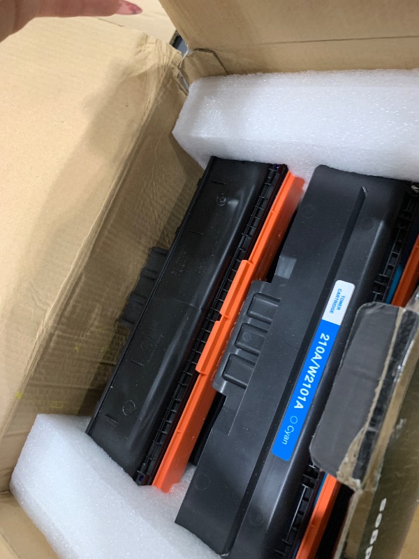 Photo 1 of 210A Toner Cartridges High Yield for Color Laser Jet Pro MFP 4301fdw 210A Compatible for HP 4201dn 4201dne 4201dw 4201dwe MFP 4301dw 4301dwe 4301fdn 4301fdne 4301fdw 4301fdwe Printer(BK/Y/M/C,4 Pack)