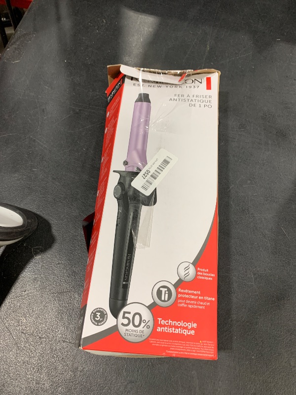 Photo 1 of Remington Anti-Static 1-Inch Clipped Curling Iron with Titanium Protection, Fast Heat-Up, Ceramic Barrel for Soft Classic Curls & Defined Waves, Auto Shut-Off