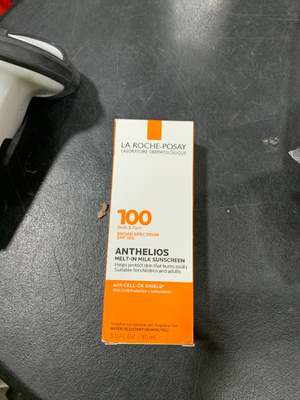 Photo 1 of La Roche-Posay Anthelios Melt-In Milk Sunscreen SPF 100, Sunscreen For Body & Face, Broad Spectrum SPF + Antioxidants, Oil Free, For Sun Sensitive Skin, Oxybenzone Free