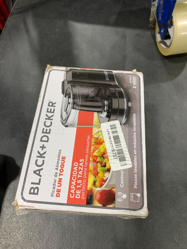 Photo 1 of BLACK+DECKER 1.5-Cup Electric Food Chopper, One Touch Pulse, 150W Motor, Stay-Sharp Blade, Dishwasher Safe