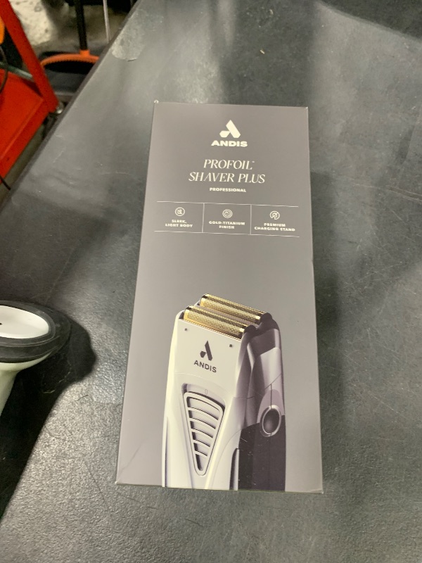 Photo 1 of Andis TS-2 17255 Pro Foil Lithium Titanium Foil Shaver, Cord/Cordless, Smooth Shaving Cordless Shaver with Charger, Black