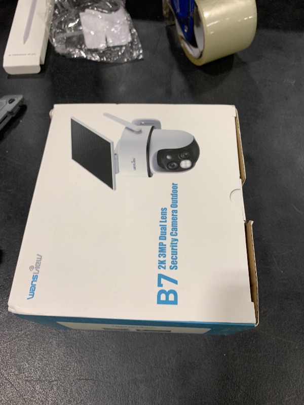Photo 1 of wansview Solar Camera Outdoor Wireless-2K 360°PTZ Cameras for Home Security with Dual Lens, Solar Panel/Battery Powered, PIR Detection, Color Night Vision, 2.4Ghz Wi-Fi Only, Works with Alexa, B7 1P W