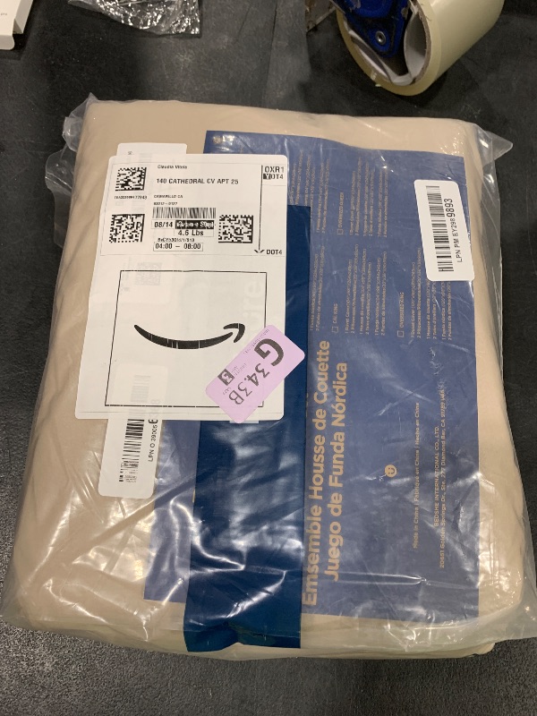 Photo 1 of Bedsure Khaki Oversized King Duvet Cover - 3 Pieces Prewashed Cotton-Like Extra Soft Bedding Set, Includes 1 Duvet Cover 120x98 Inches with Zipper Closure & 2 Pillow Shams, Comforter Not Included