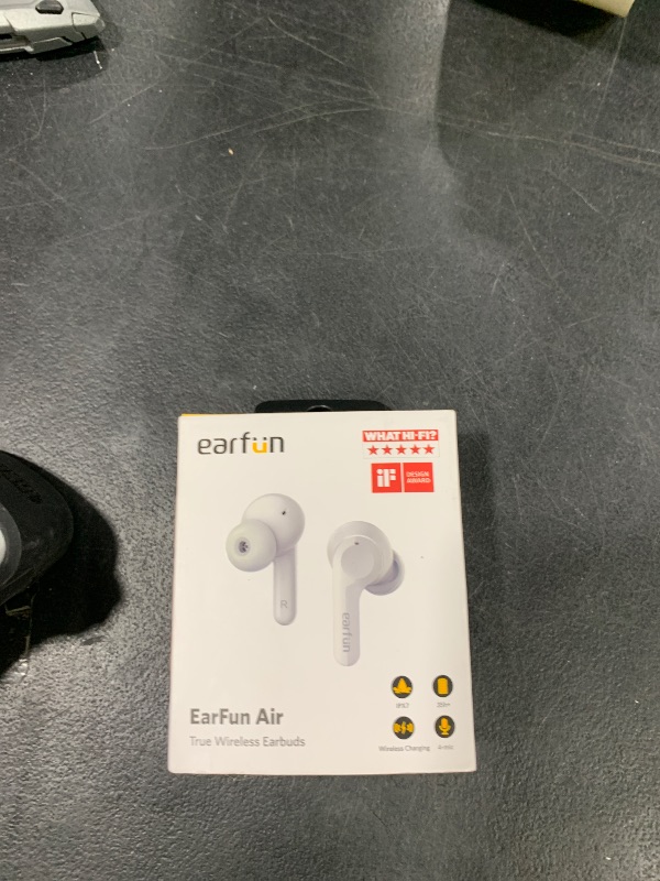 Photo 1 of EarFun Air True Wireless Earbuds, Bluetooth Earbuds with 4 Mics, Sweatshield IPX7 Waterproof with Volume Control, USB-C Fast Charge, in-Ear Headphones with Wireless Charging, Deep Bass, 35Hrs, White