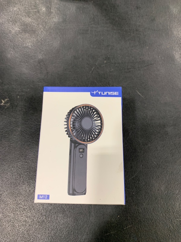 Photo 1 of TUNISE Portable Handheld Fan, 4000mAh, 180 Adjustable, 6 Speed Wind, USB Rechargeable Foldable Fan with Real-Time Electricity Display