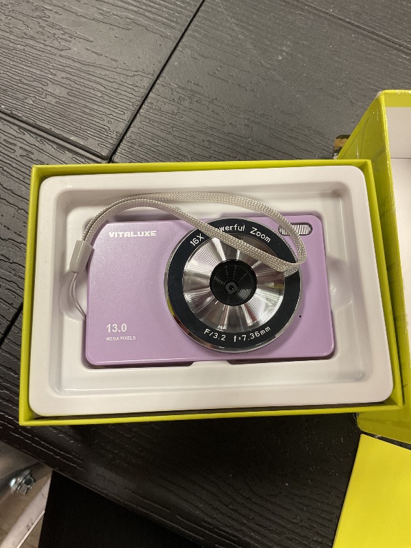 Photo 1 of 4K Digital Camera, VITALUXE FHD Kids Camera, Real 13MP 16x Zoom Autofocus, 2.83'' LCD Screen, Long Lasting, Compact Small Vintage Camera with 32G Card, Best Gift for Kids, Teens, Girl, Boy, Beginngers