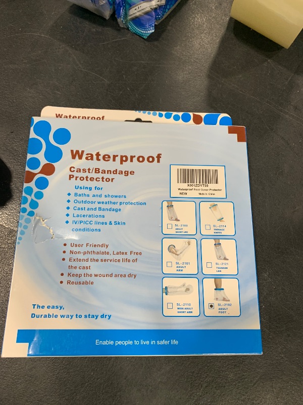 Photo 1 of 100% Waterproof Foot Cast Cover Wound Protector for Shower Bath, Watertight Cast Bag Covers for Broken Surgery Foot, Wound and Burns - Reusable [2025 Upgrade]