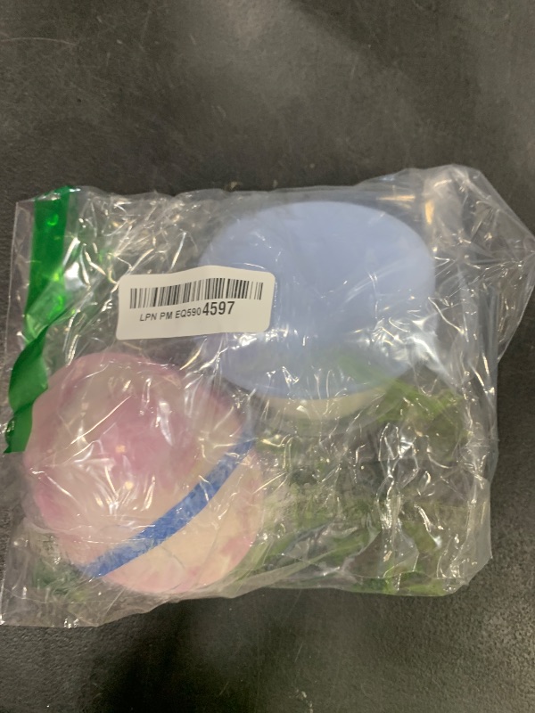 Photo 1 of Arroyner 2Pcs Baby Body Cosmetic Powder Puff Body Powder Puff and Container Case (Pink and Blue) (2pcs)