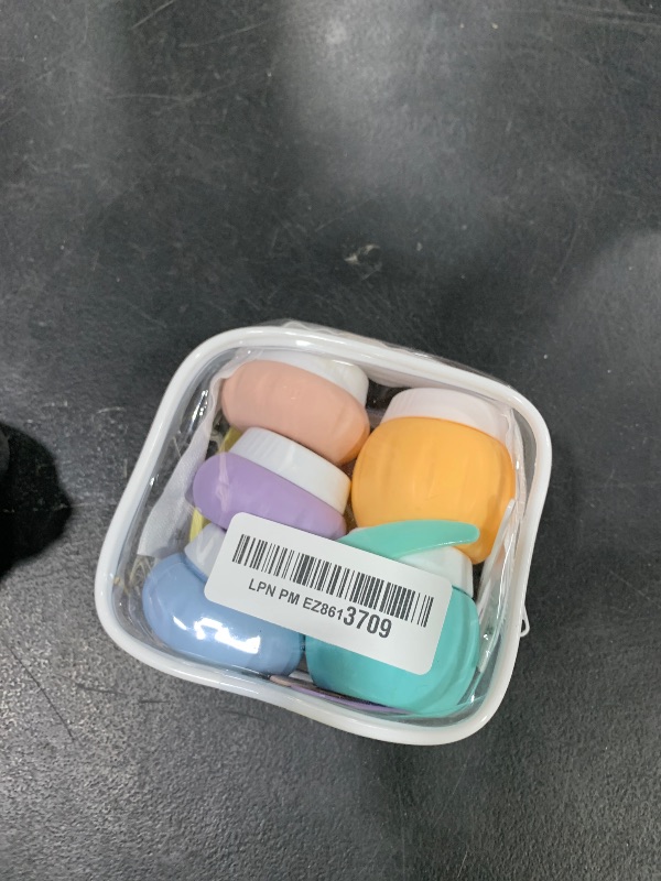 Photo 1 of GLAMFIELDS TSA Approved 2pcs 1.7oz & 3pcs 1oz Travel Size Silicone Jars - BPA Free, Leak-proof Travel Essentials with Lid for Cosmetic, Face, Hand & Body Cream - Orange (5Pack)