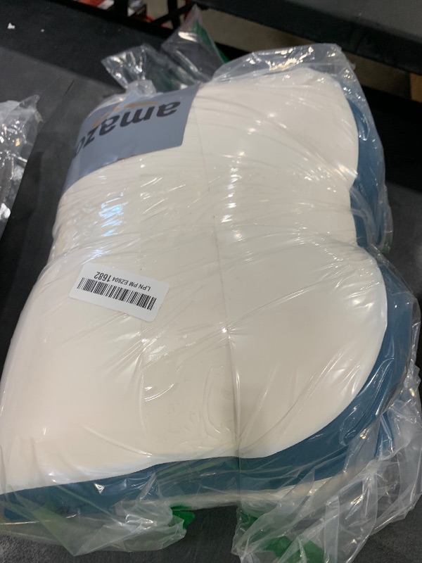 Photo 1 of Cervical Neck Pillow for Pain Relief - Ergonomic Memory Foam Contour Pillows for Side, Back & Stomach Sleepers, Cervical Pillow for Neck Support Sleeping with Breathable Cover