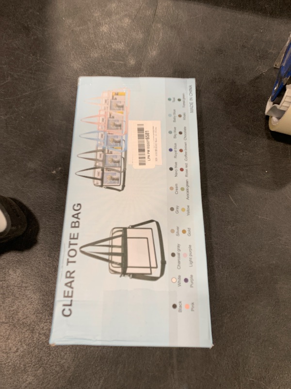 Photo 1 of UEASE Clear Bag for Stadium Events 12×6×12 Clear Tote Bag for Concert,Sport,Festival