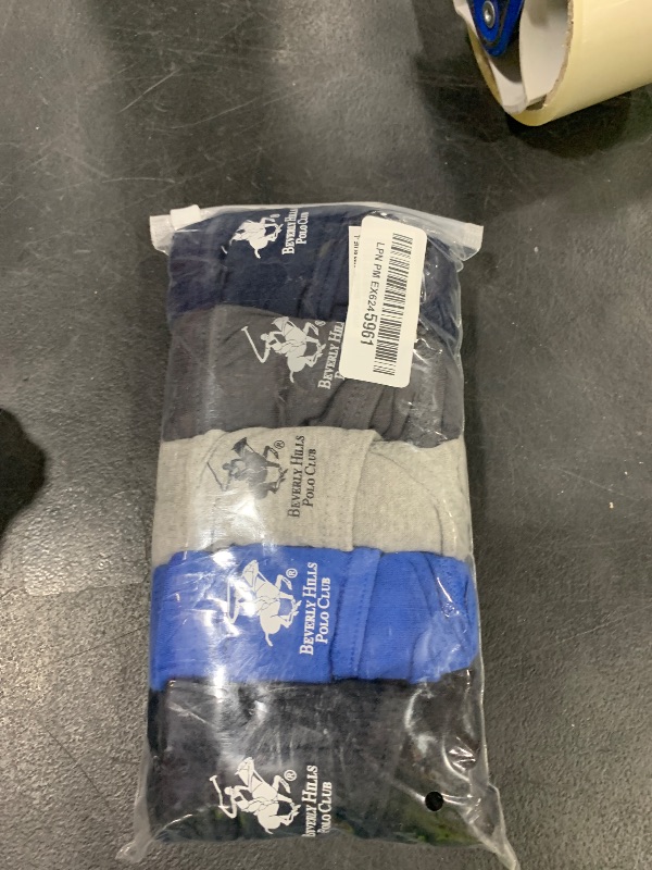 Photo 1 of Beverly Hills Polo Club - Men’s 5 Pack Low-Rise Briefs, Soft Breathable 100% Cotton, Tagless Underwear with Fabric Covered Waistband, Large