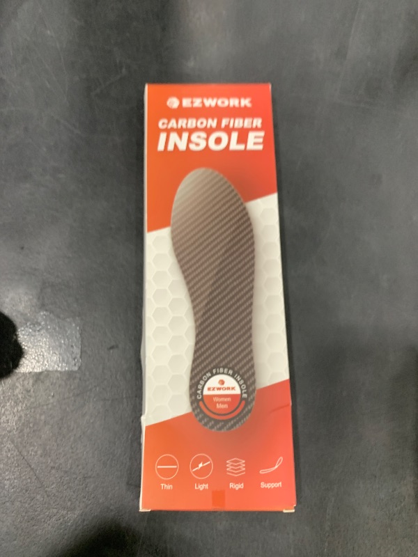 Photo 1 of Carbon Fiber Insoles, Carbon Fiber Foot Plate 1 Pair Rigid Shoe Insert Support Turf Toe, Foot Fractures, Morton Extension, Hallux Rigidus and Limitus - Alternative to Post Op Shoe