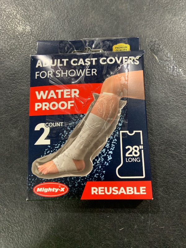 Photo 1 of 100% Waterproof Cast Covers for Shower Leg - Tight Seal - Reusable Adult 2pk Half Leg Cast Protectors - Knee, Ankle, Foot