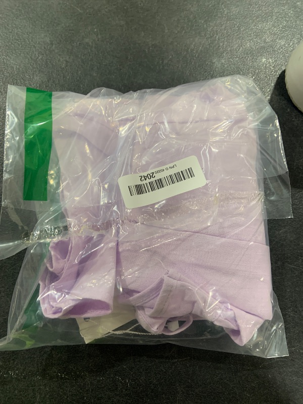 Photo 1 of WDIRARA Toddler Girl's Mesh Tulle Dress Square Neck Puff Short Sleeve Ruffle Hem Birthday Party Cute A Line Midi Dress Purple 4Y