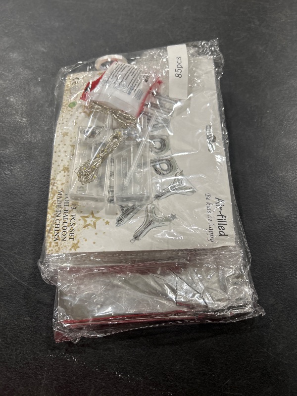 Photo 1 of [85 PCS] 16" Foil Personalized Name Happy Birthday Balloons Letters, Mylar Aluminum Custom Name and Age Letter Balloons, 2 Sets A- Z & 0-9 for Birthday Party Graduation Wedding Holiday Event (Silver)