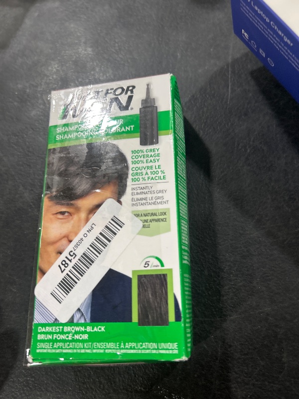 Photo 1 of Just For Men Shampoo-In Color (Formerly Original Formula), Mens Hair Color with Keratin and Vitamin E for Stronger Hair - Darkest Brown-Black, H-50A, Pack of 1