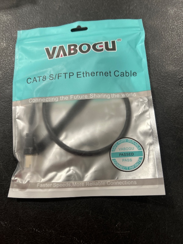 Photo 1 of Cat 8 Ethernet Cable, 1.5Ft 3Ft 6Ft 10Ft 15Ft 20Ft 30Ft 40Ft 50Ft 60Ft 100Ft Heavy Duty High Speed Internet Network Cable, Professional LAN Cable Shielded in Wall, Indoor&Outdoor