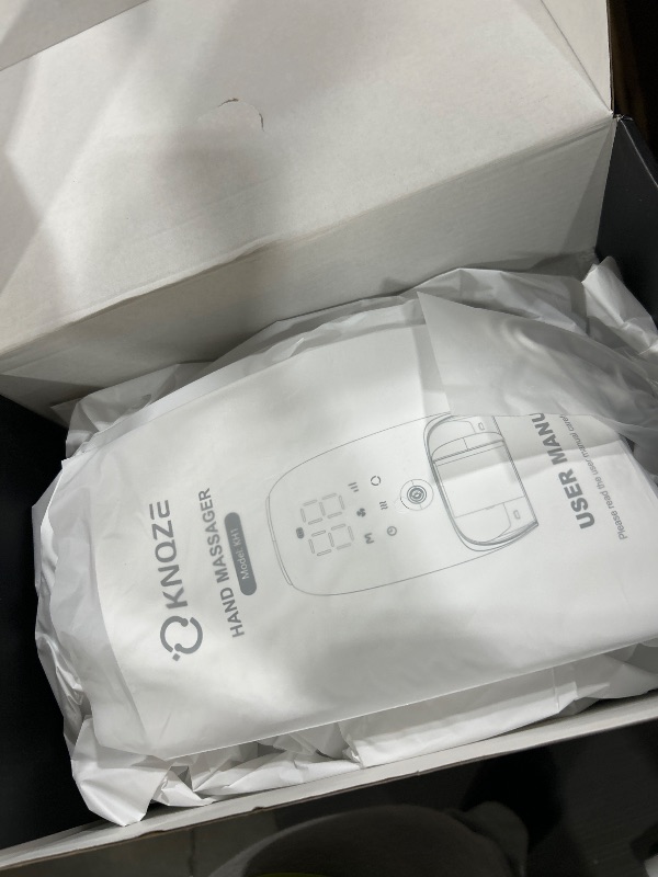Photo 1 of KNQZE Hand Massager with Heat and Compression, Rechargeable Touchscreen Massager with Roller Kneading for Wrist, Carpal Tunnel and Finger Numbness Relief, Gifts for Women Men Mom Dad (White)