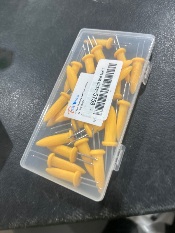 Photo 1 of 24 Pack Stainless Steel Corn Holders - Corn on the Grill & Cob Skewers for Home & BBQ Cooking