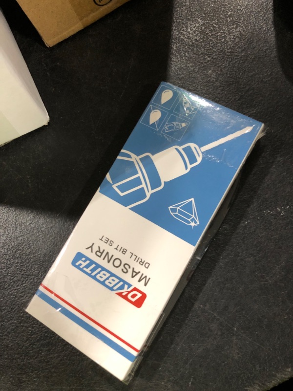 Photo 1 of 10-Piece Masonry Drill Bit Set for Concrete Tile Glass Ceramic Brick,1/8 to 1/2 Inch Drilling Bits with Triangle Handle,Tungsten Steel Alloy Tip.?Black?