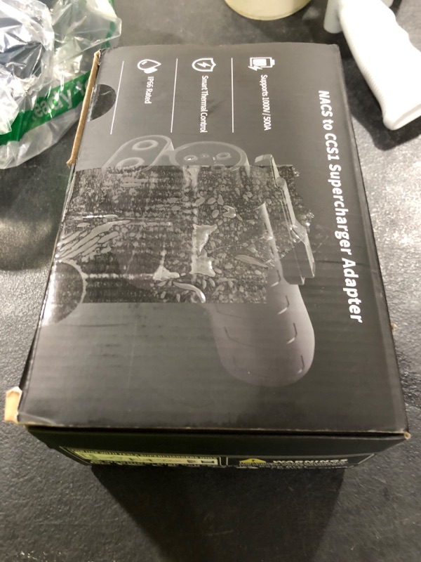 Photo 1 of Hugener 2025 NACS to CCS1 EV Charging Adapter for Tesla Supercharger V3/ V4, Max 500A 1000V DC Fast Charging with UL Safety Certified Overheat Protect, Fits Rivian, Ford, GM CCS1 EVs with Vortex Plug