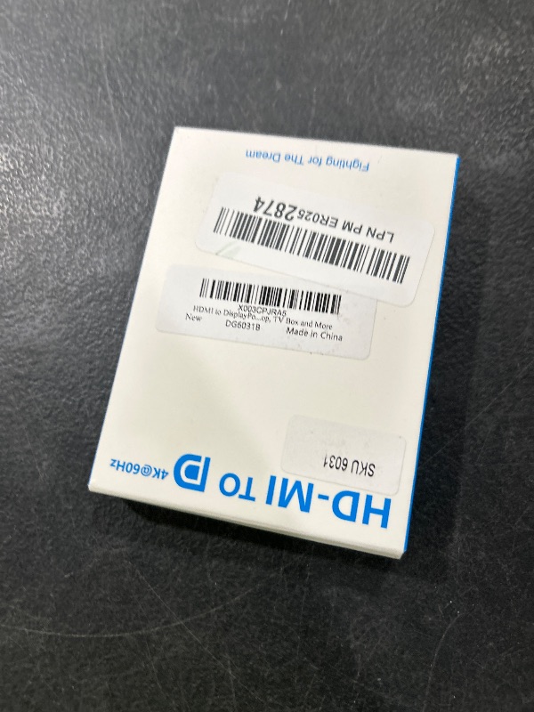 Photo 1 of HDMI to DisplayPort, FERISSA Uni-Directional 4K@60Hz HDMI to Displayport Converter, 1080P@144Hz HDMI Male to DP Female Adapter with USB Power, Compatible with PC, Laptop, TV Box and More