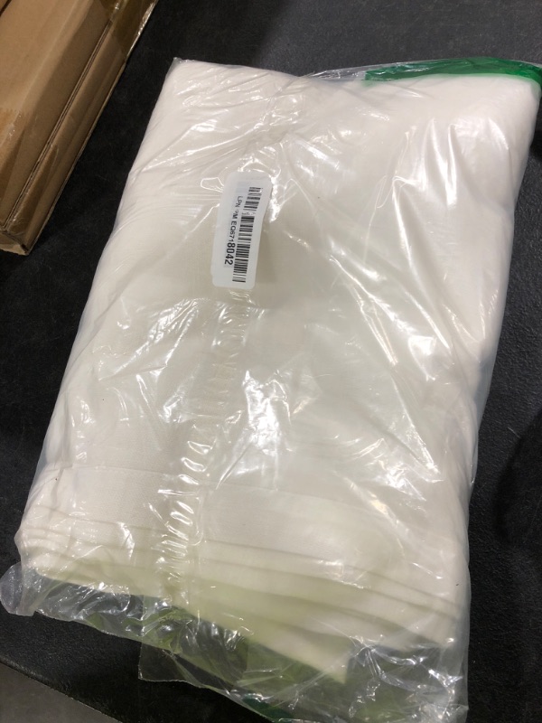 Photo 1 of MASWOND Extra Long White Linen Sheer Curtains 156 Inch for High Living Room, Custom Made High Ceiling Drapes,2 Story Windows Rod Pocket Privacy Curtains for Loft W52 Inches x 13ft, 1 Panel