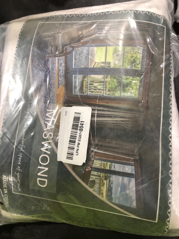 Photo 1 of MASWOND Extra Long White Linen Sheer Curtains 156 Inch for High Living Room, Custom Made High Ceiling Drapes,2 Story Windows Rod Pocket Privacy Curtains for Loft W52 Inches x 13ft, 1 Panel