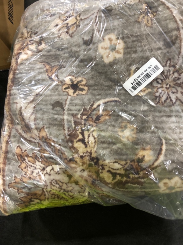 Photo 1 of 5x7 Ft Machine Washable Area Rugs for Bedroom, Thin Vintage Floral Print Rug Non Slip Carpet for Living Room, Dining Room, Office Home Decor (Brown)