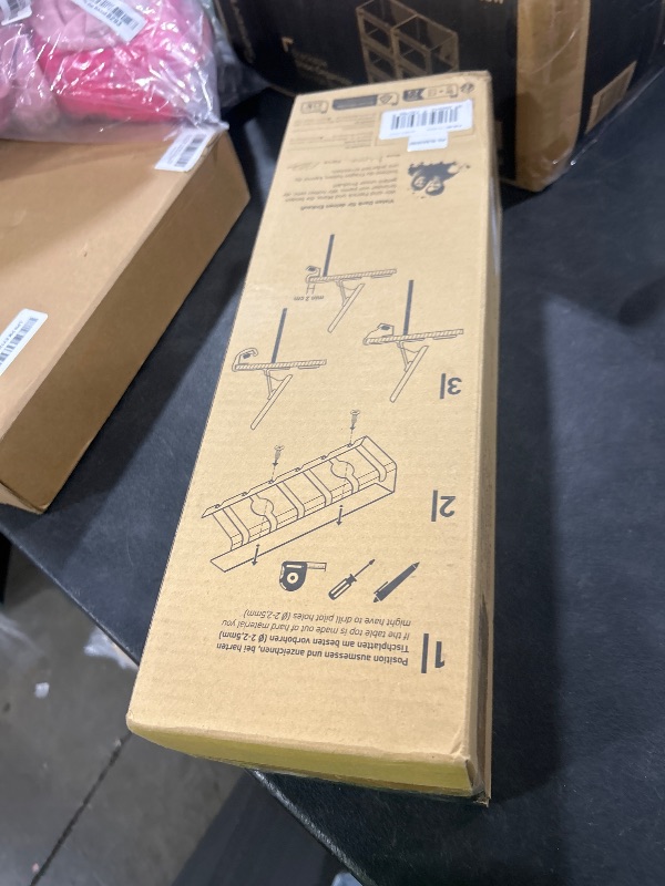 Photo 1 of PAMO Cable Management Under Desk for Easy mounting Under-Table I Set of 2 - with 10X Cable Ties I Desk Organizer for Office/Home Office Table Thoughtful Cable Tray Holder