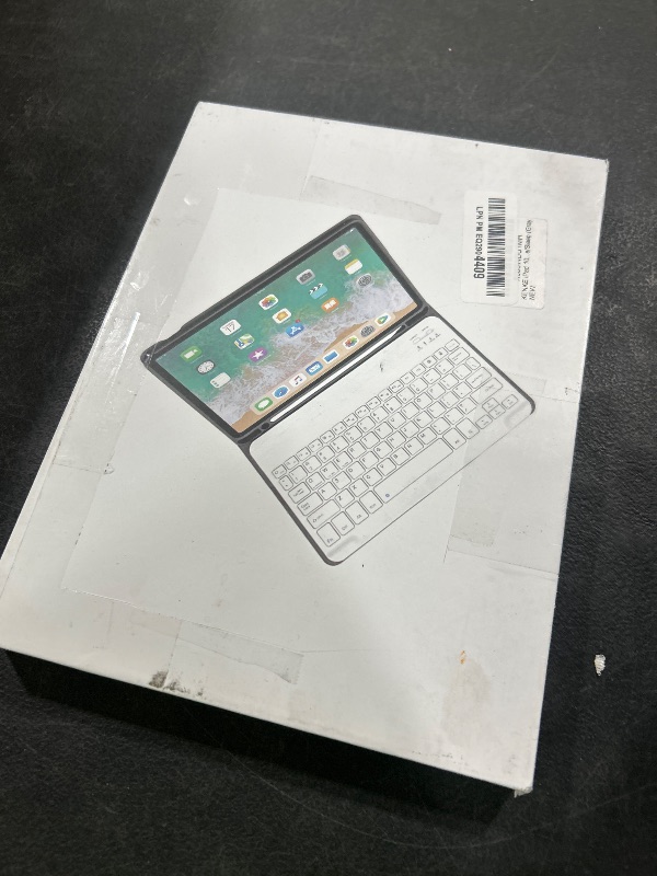 Photo 1 of kenke for iPad 11/10th Gen Case with Keyboard 11/10.9 inch 2025 A16/2022, Detachable Wireless Bluetooth Keyboard Case Thin & Light with Built-in Left Side Pencil Holder, White Square Keycaps (Gray)