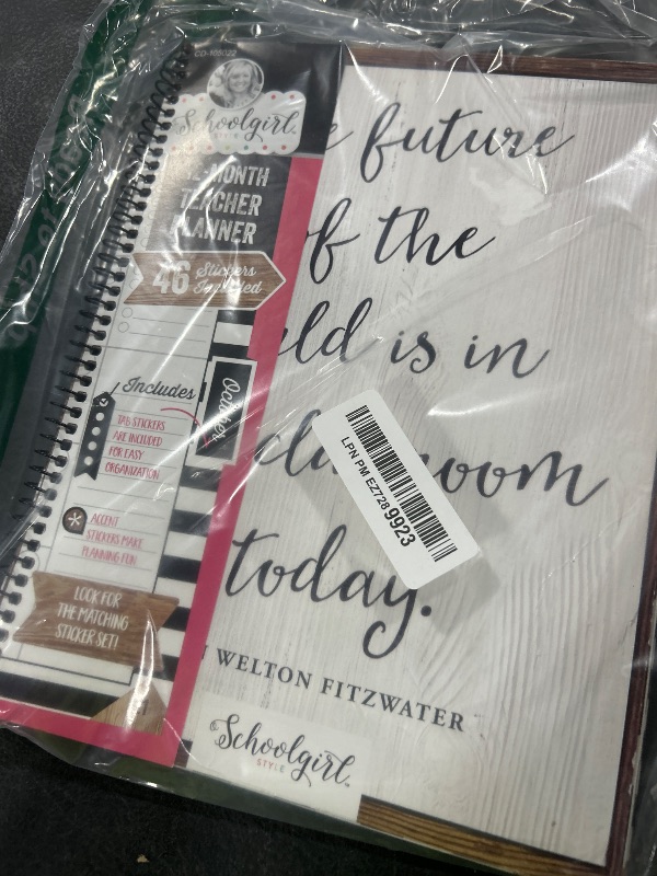 Photo 1 of Schoolgirl Style Industrial Chic Teacher Planner, Undated Weekly & Monthly Planner, Lesson Plan Book With Checklists, Planner Stickers for Classroom or Homeschool (8 in. x 11 in.)