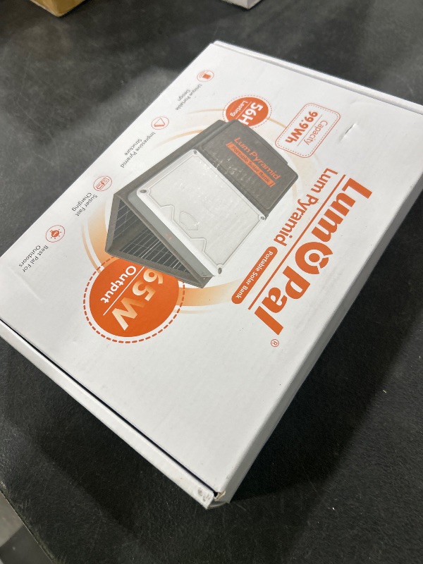 Photo 1 of Lumopal Portable Solar Charger 99.9 Wh Battery Bank Equipped with 24W Foldable Solar Panels and 600 Lumen Adjustable LED Camping Light, 65W PD USB-C, 22W QC3.0 USB A Output for Outdoor
