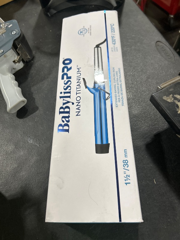 Photo 1 of BaBylissPRO Nano Titanium Professional 1.5" Curling Iron with Extended Barrel Perfect for Longer Hair