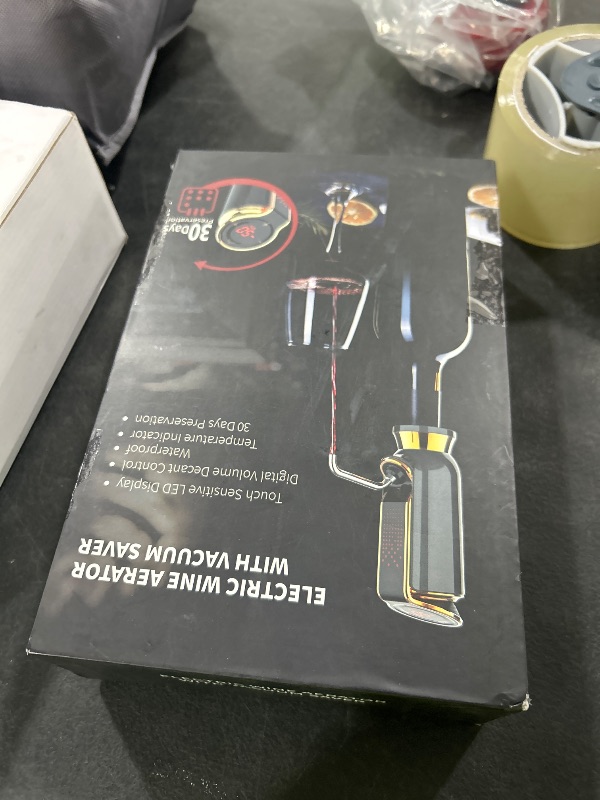 Photo 1 of Upgrade 4-IN-1 Electric Wine Aerator, Dispenser, Preserver and Vacuum Saver, Electric Liquor Decanter Pourer Adjustable Quantity Liquor Wine Pump for Improve The Taste, Aroma, and Freshness of Wine