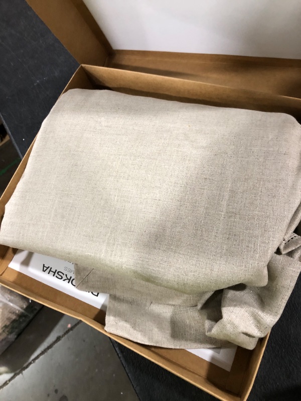 Photo 1 of Solino Home Linen Natural Tablecloth 60 x 132 Inch - 100% Pure Linen Rectangular Tablecloth - Machine Washable Table Cloth for Summer, Fall, Autumn - Fete