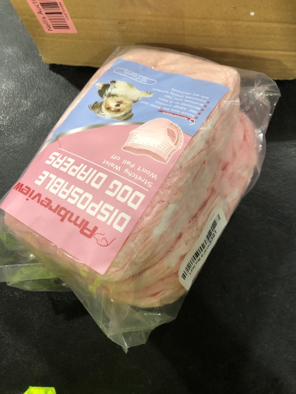 Photo 1 of Ambreview Disposable Dog Diapers Female, Just Pull It Up, Doggie Diapers for Female Dogs, Strong Absorbency | Leak Proof, for Dogs in Heat | Elderly | Disabled, M 10 PCS